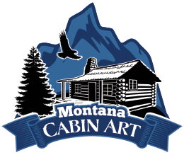 Montana Cabin Art